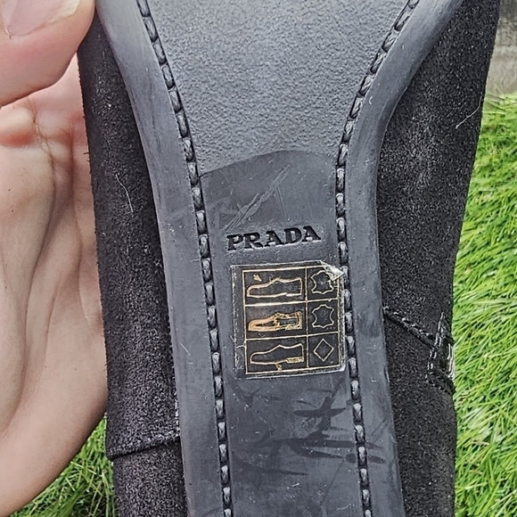 Prada Black Suede booties 38.5 - Picture 10 of 12